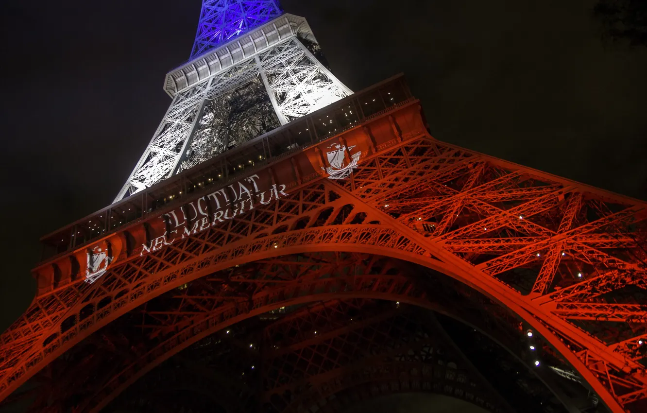 Фото обои Paris, Eiffel Tower, Bleu Blanc Rouge