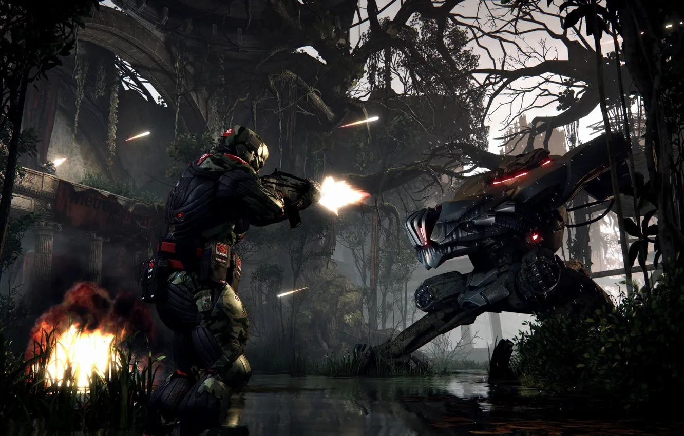 Фото обои робот, games, Electronic Arts, action, crytek, Crysis 3, CryEngine 3