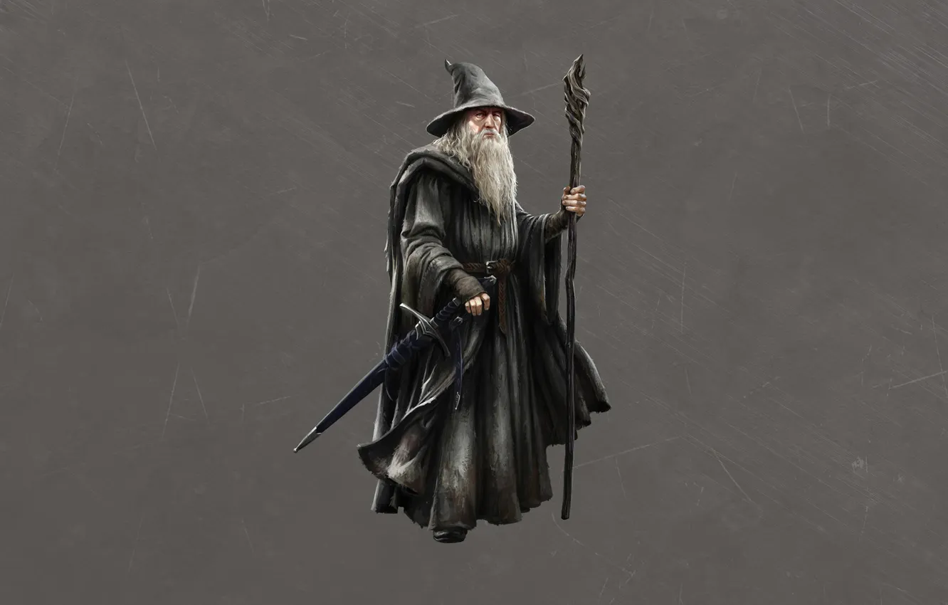 Фото обои темный фон, Властелин колец, The Lord of the Rings, Gandalf, Гэндальф, мудрый волшебник