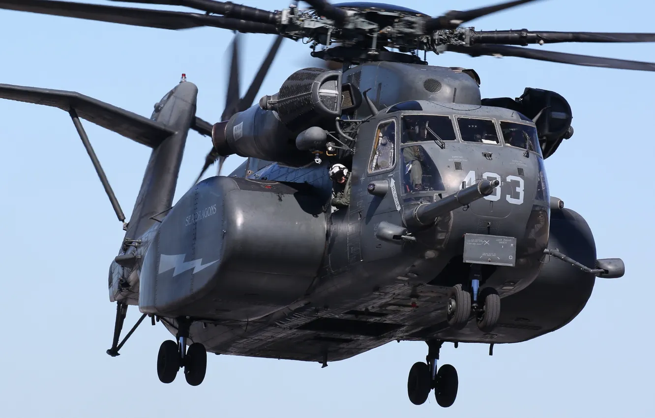 Фото обои тяжёлый транспортный вертолёт, MH-53E, Sea Dragon