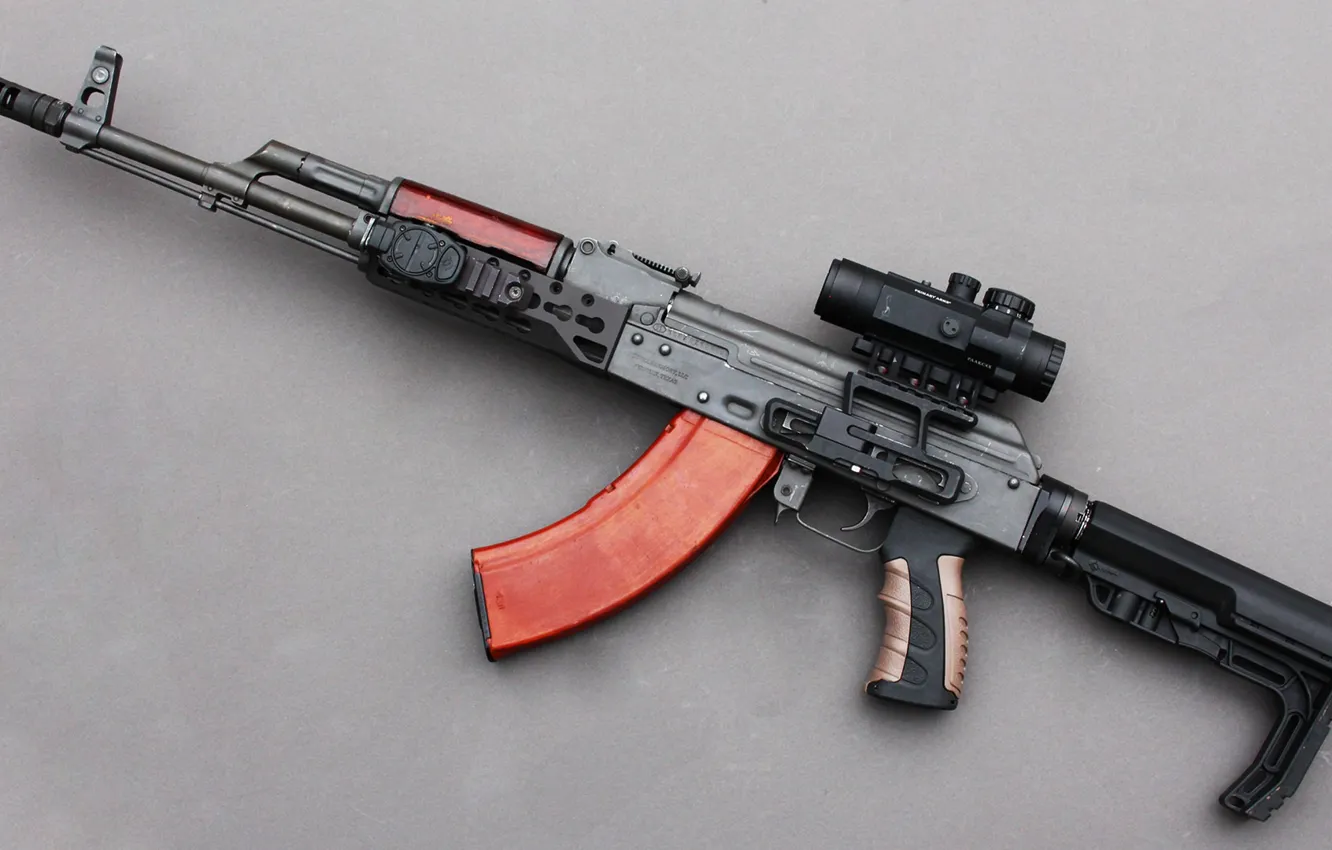 Фото обои тюнинг, автомат, кастом, custom, AK-47, АКМ, Калаш, автомат Калашникова