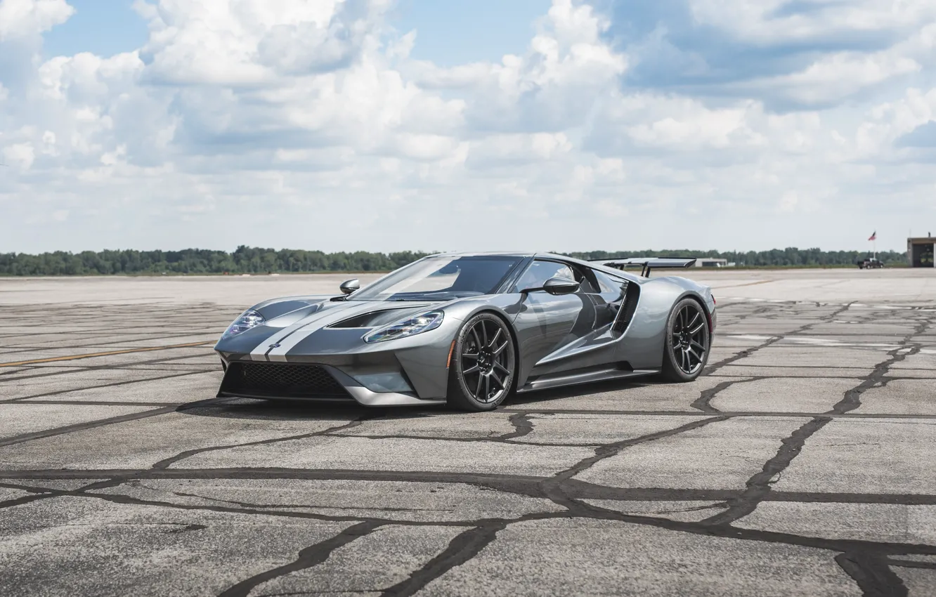 Фото обои Ford, 2018, Sport, Gray, Asphalt