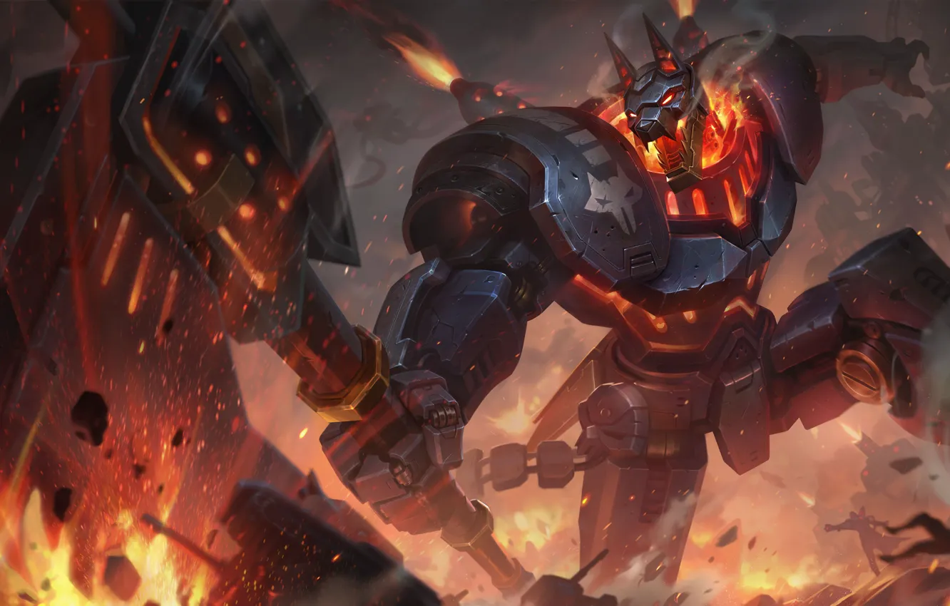 Фото обои фэнтези, League of Legends, Riot Games, Viktor, Nasus, Vel'Koz, Hei Ka