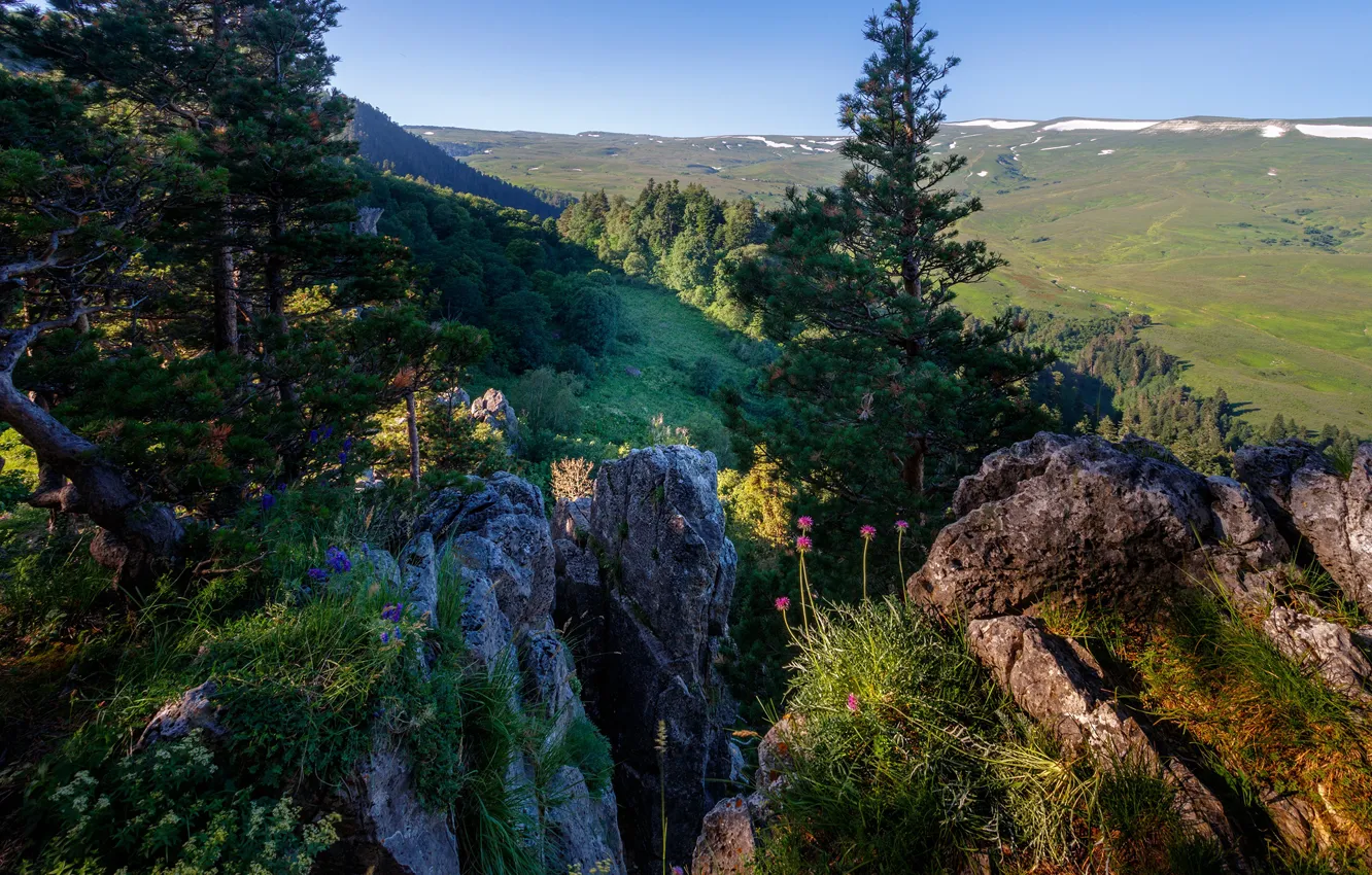 Фото обои пейзаж, горы, природа, плато, Лаго-Наки, Сергей Сергеев, Западный Кавказ