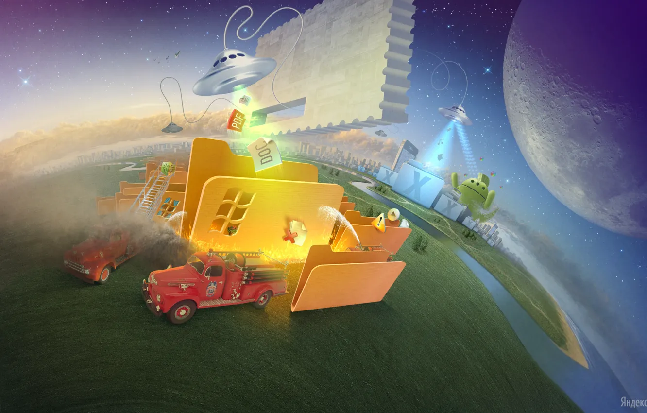 Фото обои космос, windows, обои для рабочего стола