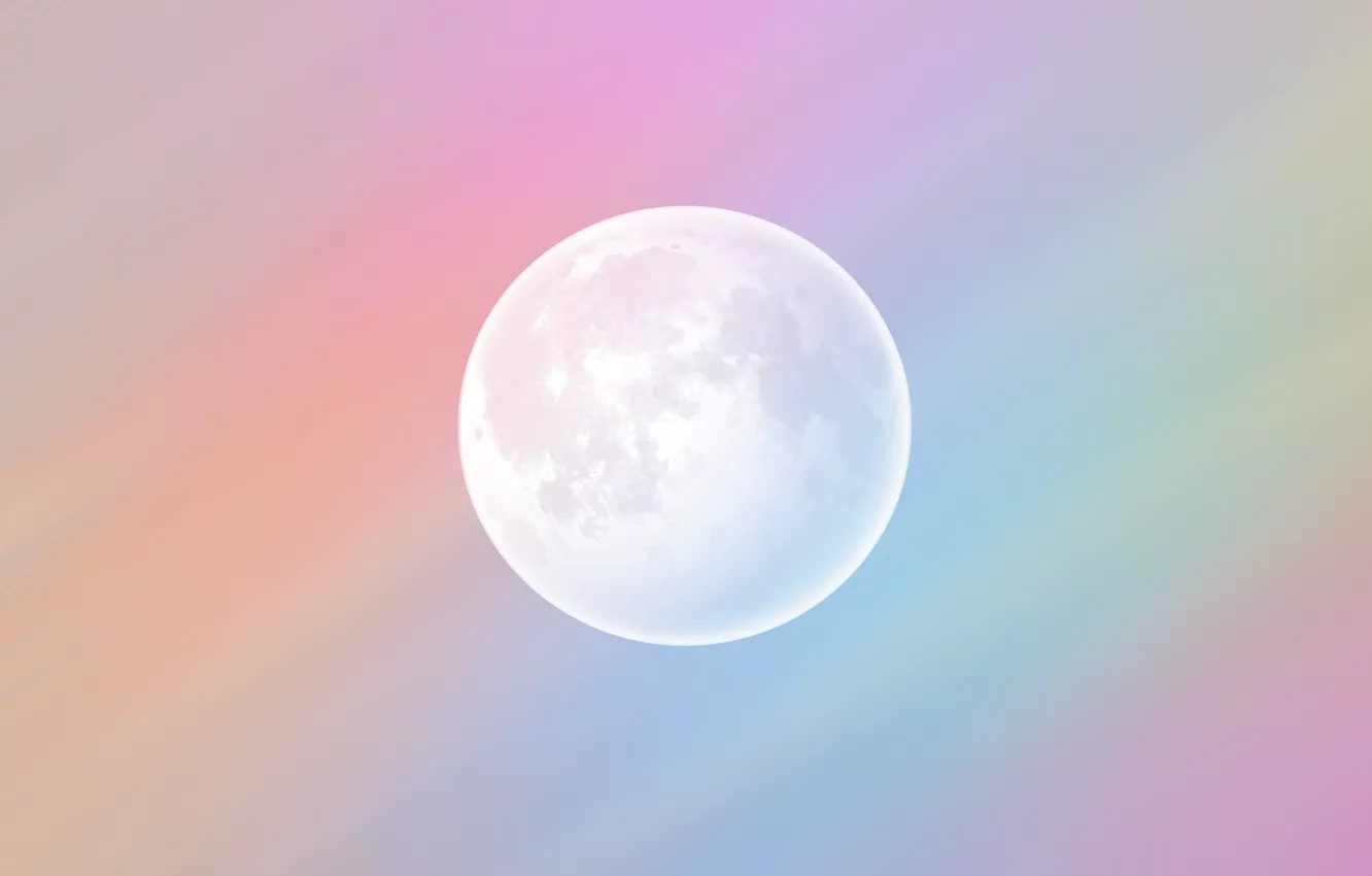 Фото обои круги, луна, цвет, минимализм, minimal, moon, розовые, circle
