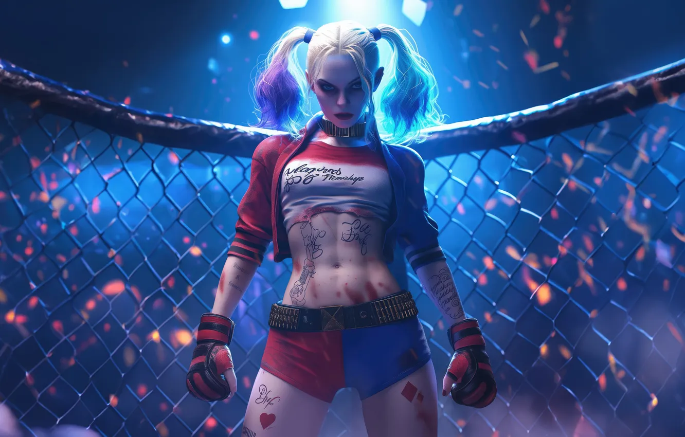Фото обои ring, harley quinn, showdown