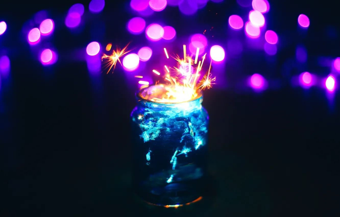 Фото обои огни, праздник, волшебство, новый год, рождество, волшебные огни