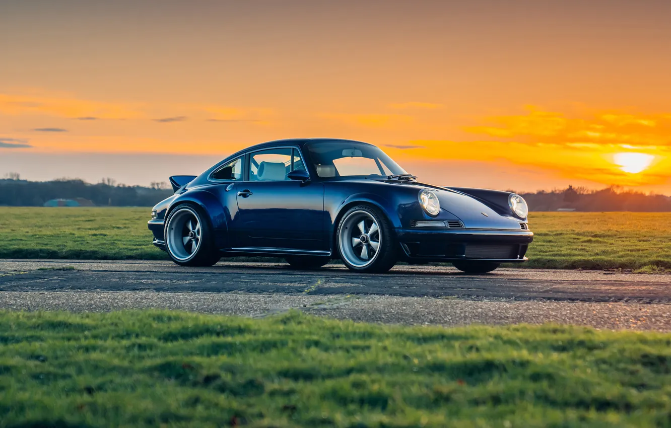 Фото обои porsche, sunset, singer, dls