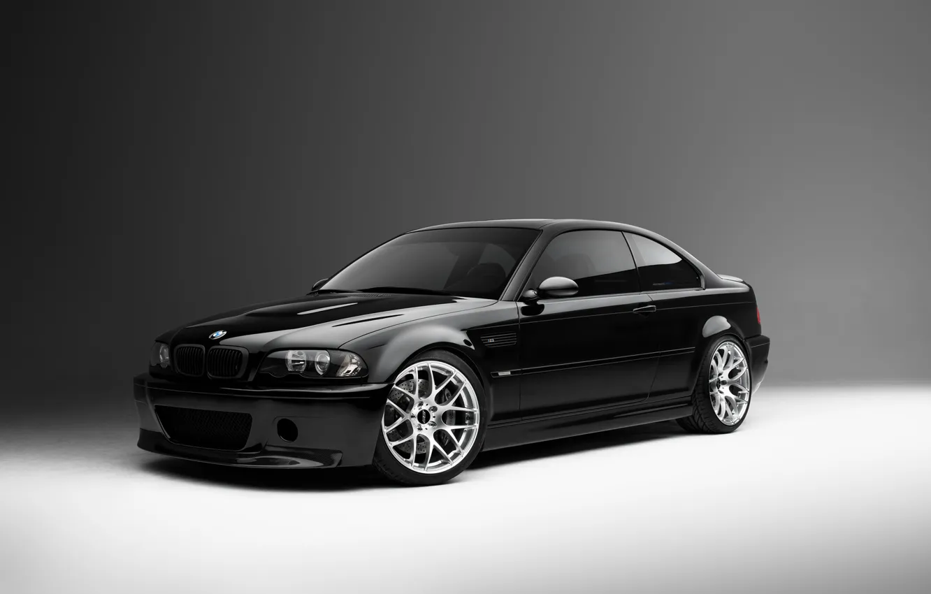 Фото обои BMW, black, E46