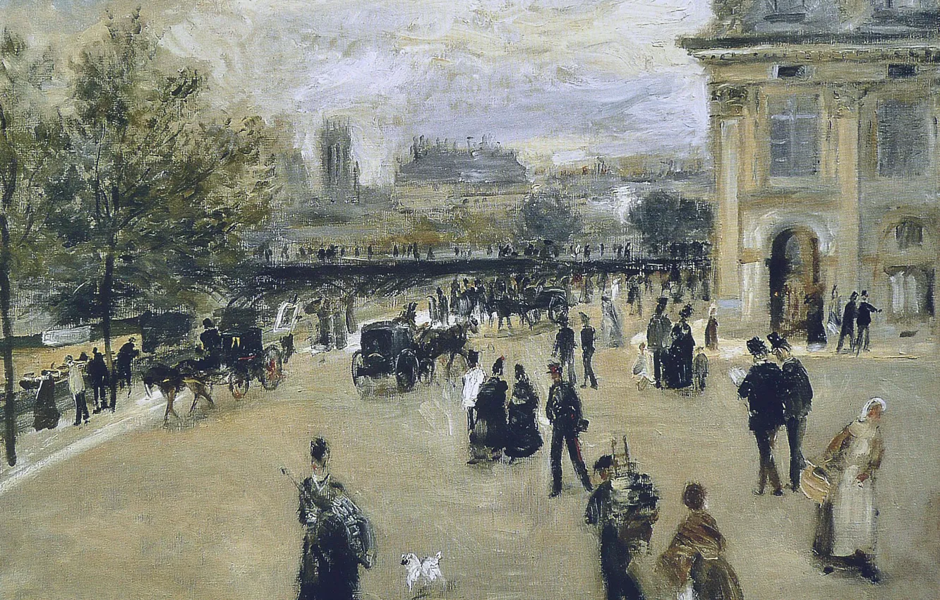 Фото обои картина, городской пейзаж, Институт. Набережная Малаке, Пьер Огюст Ренуар, Pierre Auguste Renoir
