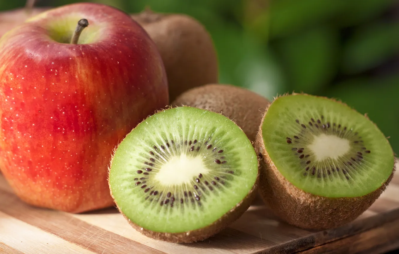 Фото обои apple, food, fruit, kiwi