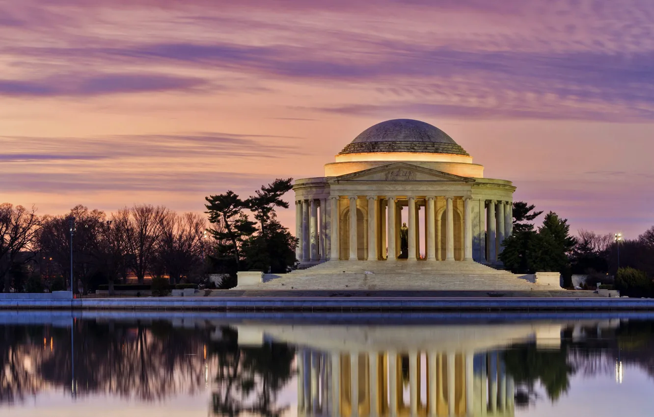 Фото обои Вашингтон, США, Мемориал Джефферсона, Приливной бассейн