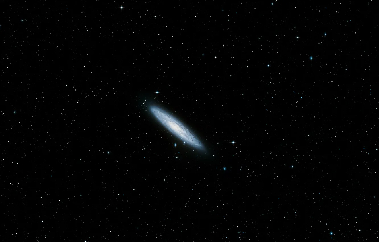 Фото обои Galaxy, NGC 253, Digitized Sky Survey 2, Constellation Sculptor, Wide-field view, Silver Coin Galaxy, Silver …