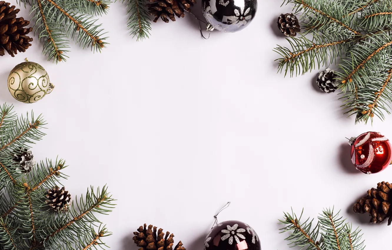 Фото обои украшения, шары, елка, Новый Год, Рождество, happy, Christmas, balls