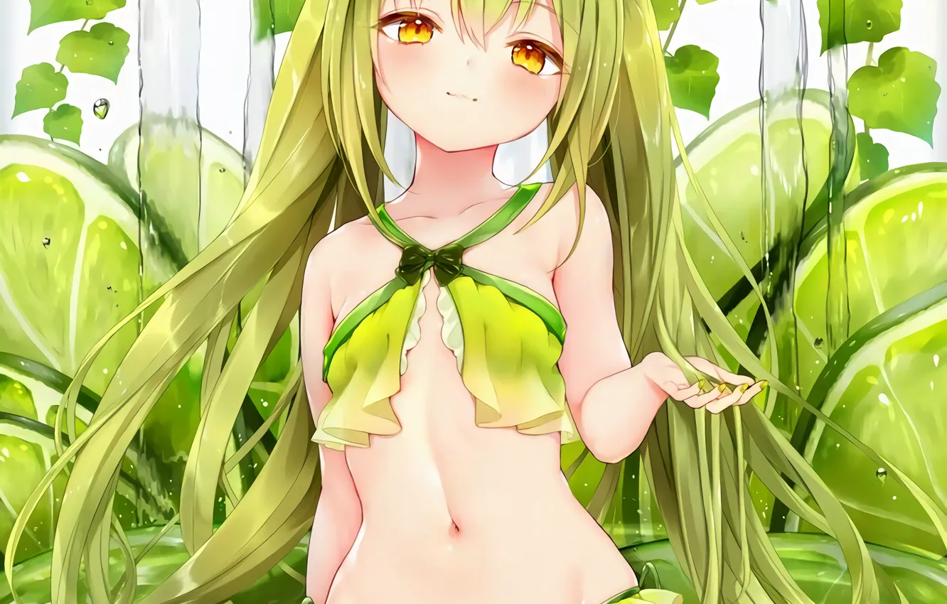 Фото обои girl, sexy, cleavage, long hair, boobs, animal ears, anime, beautiful