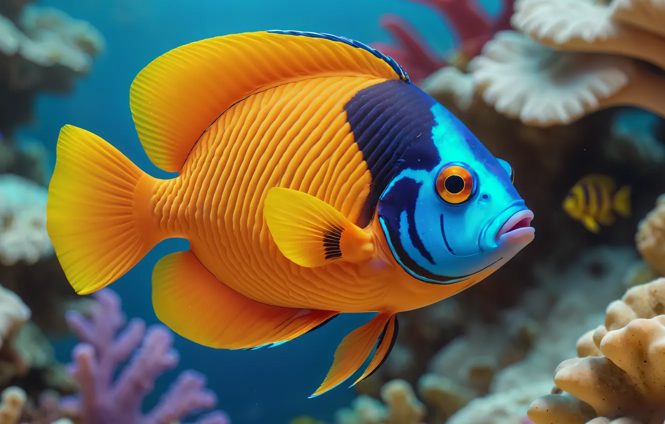 Фото обои art, fish, aquarium