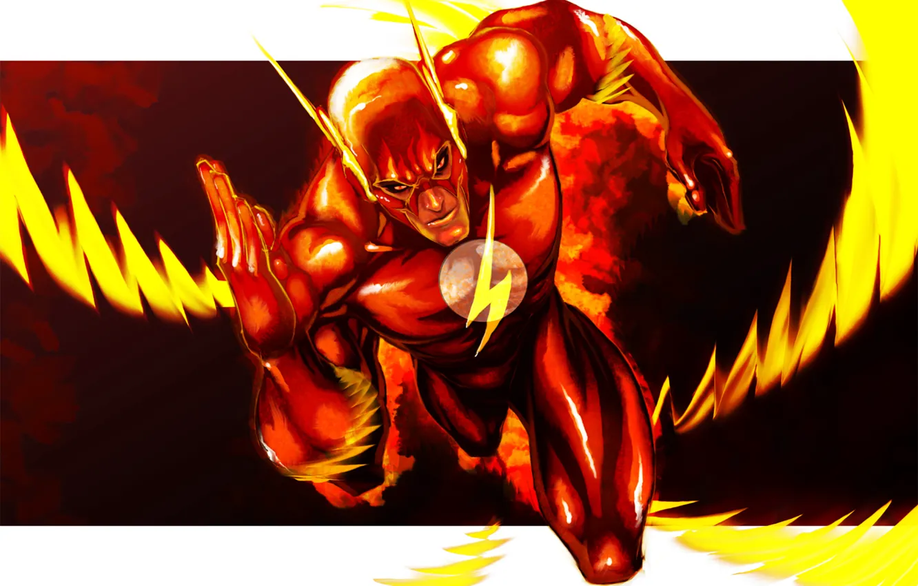 Фото обои фантастика, скорость, арт, the flash, DC Comics, Флэш, barry allen