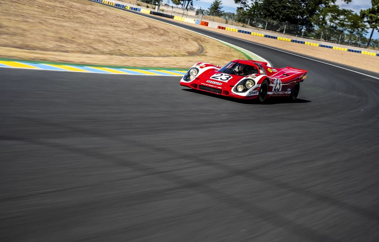 Фото обои Porsche, 1970, speed, racing track, 917, Porsche 917 KH