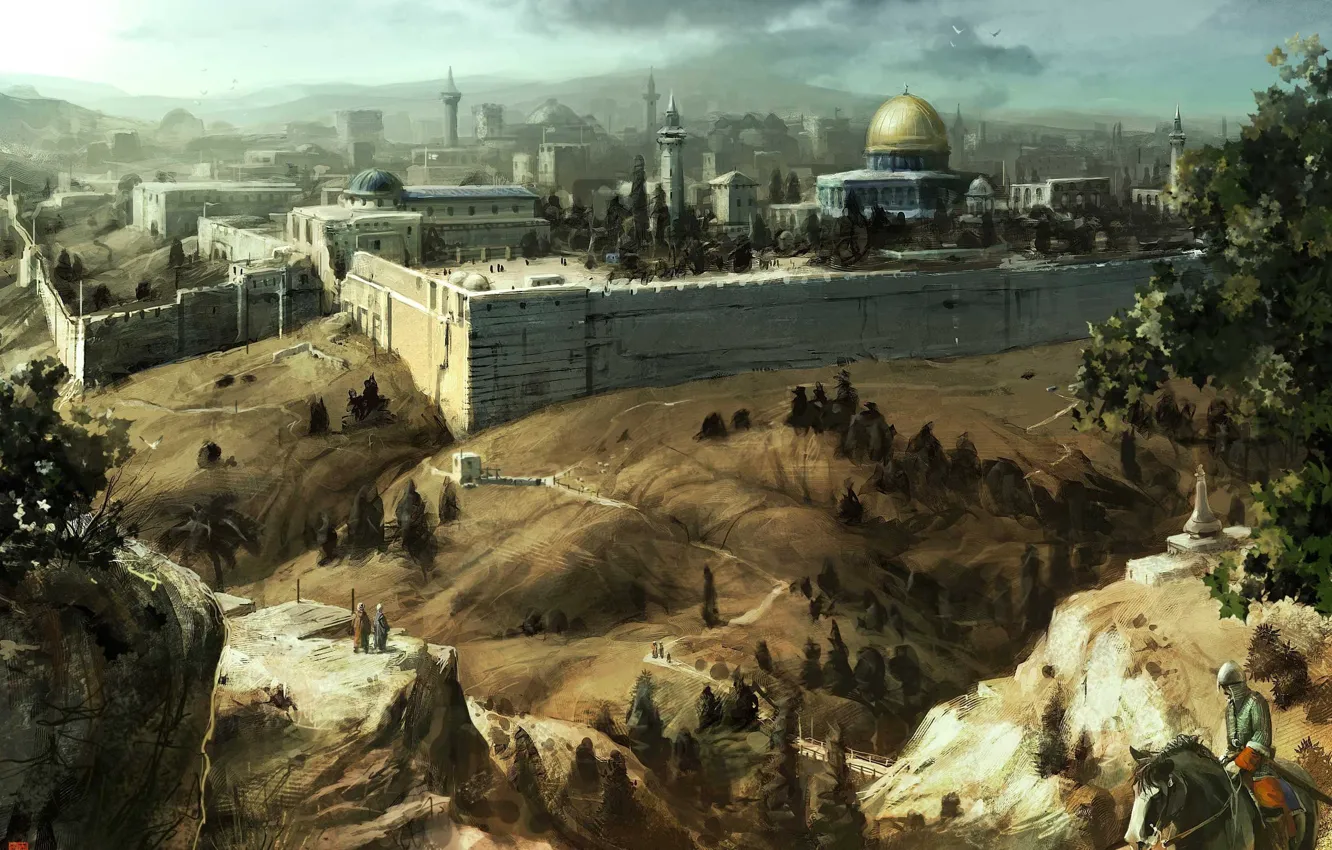 Фото обои мечеть, assassins creed, Иерусалим