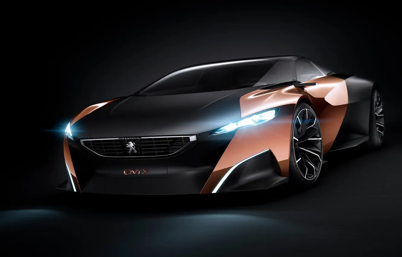 Фото обои car, Concept, Peugeot, black, Onyx