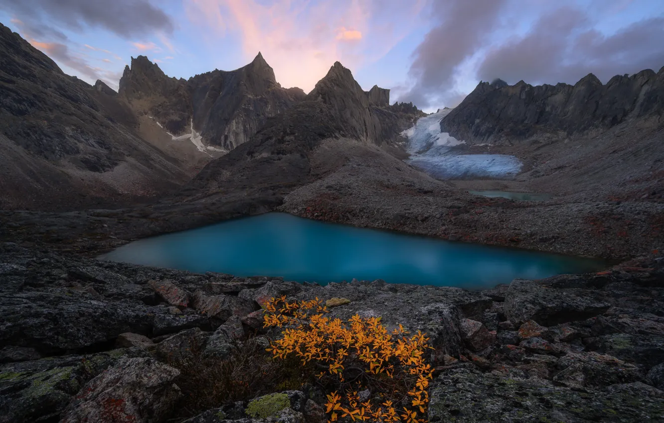 Фото обои горы, озеро, берег