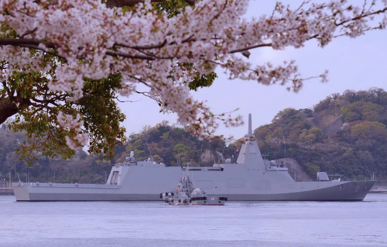 Фото обои Япония, фрегат, JS Kumano, FFM-2