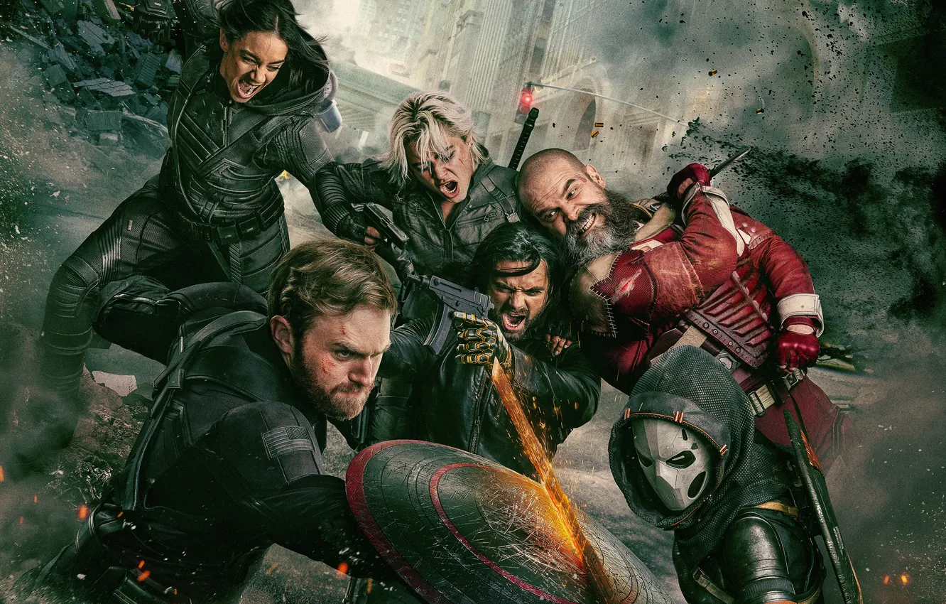 Фото обои Ольга Куриленко, Olga Kurylenko, постер, комикс, MARVEL, Sebastian Stan, Hannah John-Kamen, Ханна Джон-Кэймен