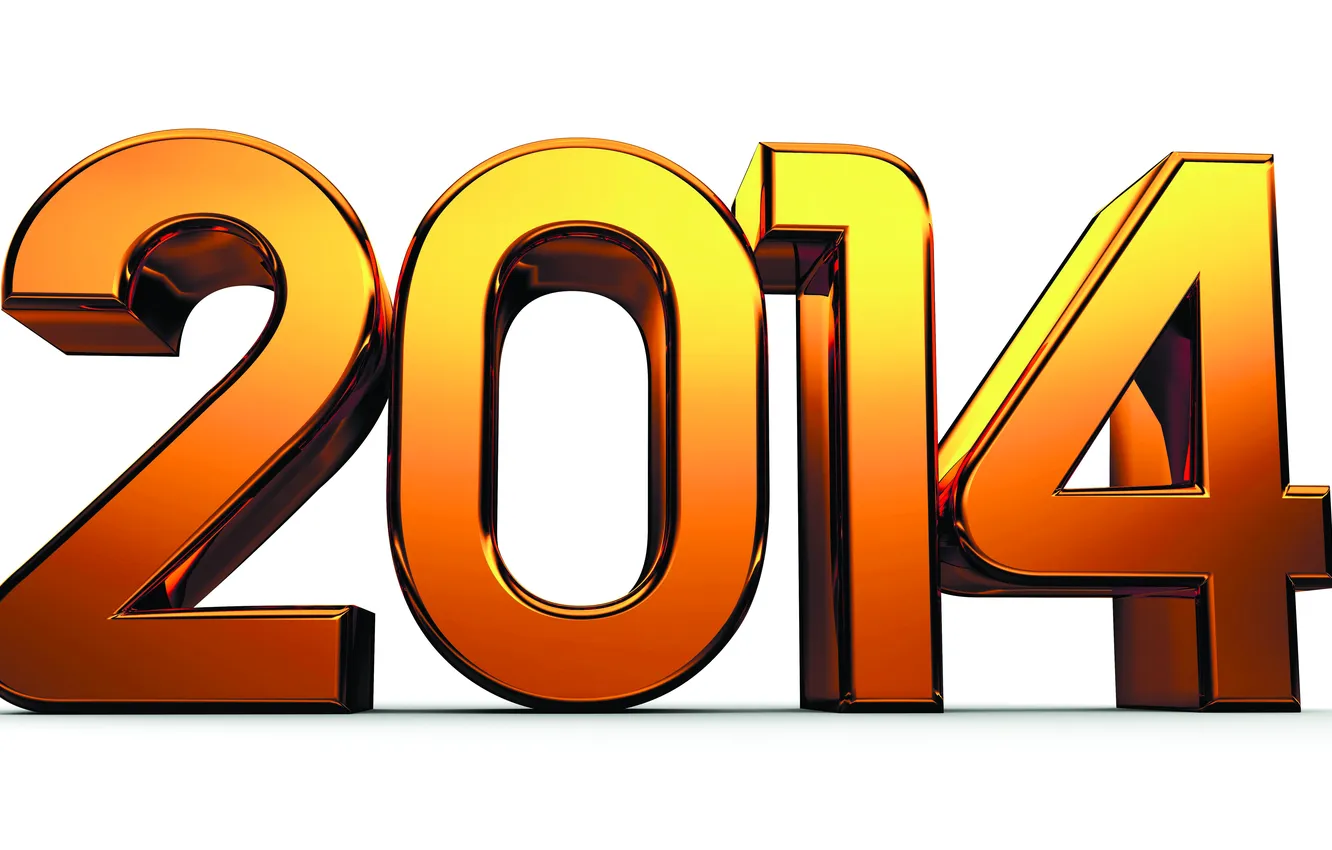 Фото обои золото, новый год, цифры, new year, 2014