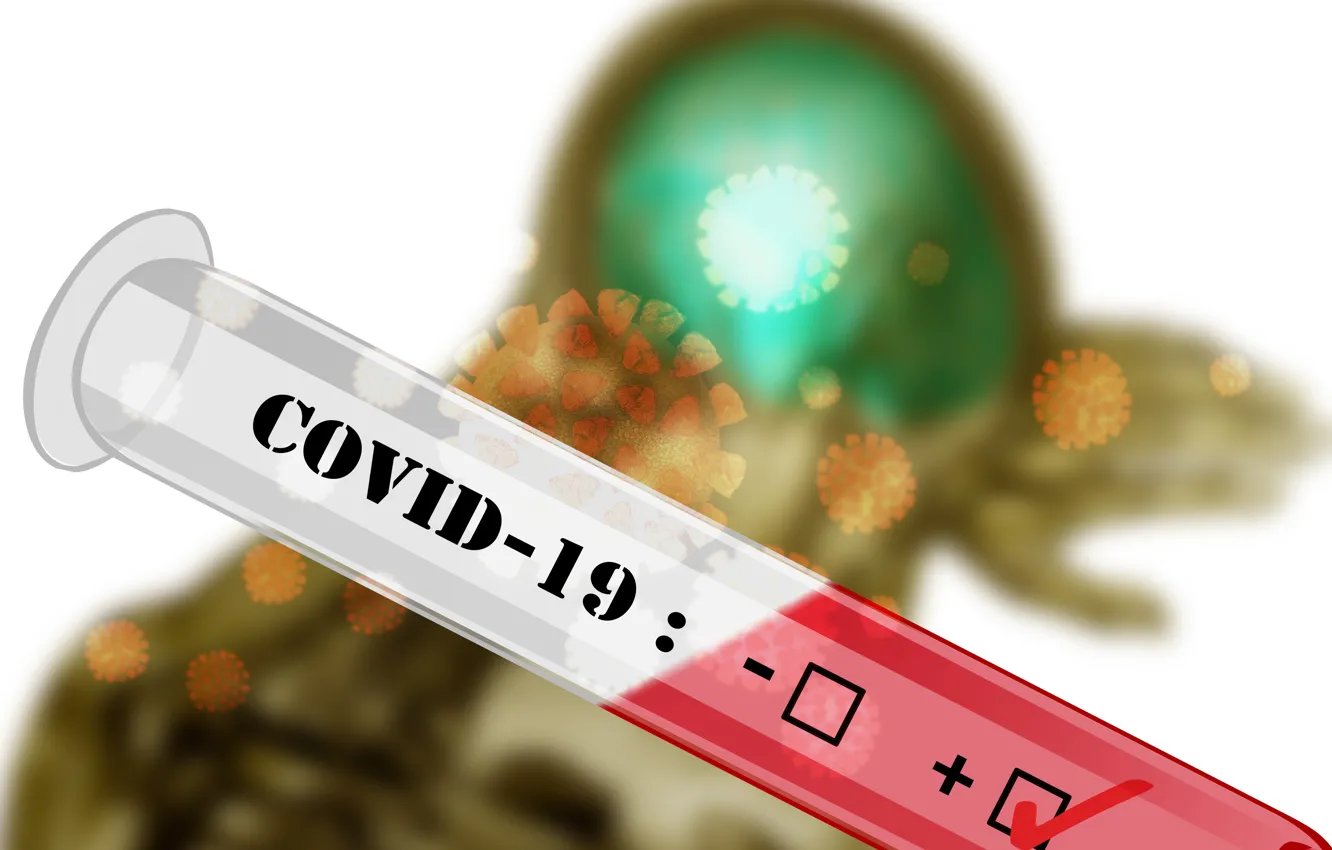 Фото обои Предупреждение, Virus, Опасность, Тест, Коронавирус, Covid-19, Пандемия, Coronavirus