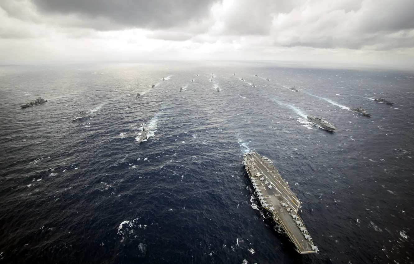 Фото обои USS George Washington, PHILIPPINE SEA, Carrier Strike Group
