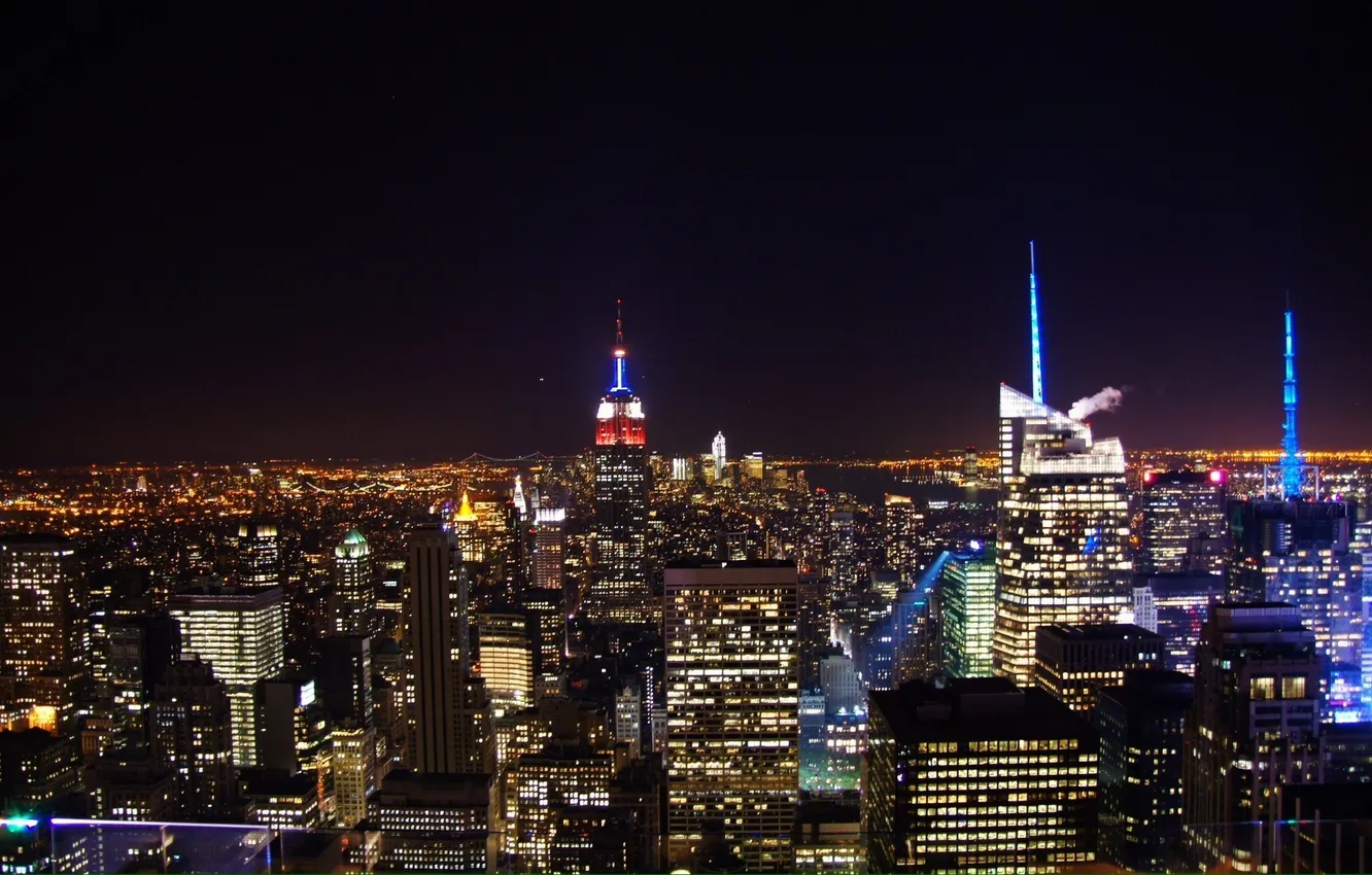 Фото обои ночь, нью-йорк, night, New York, nyc