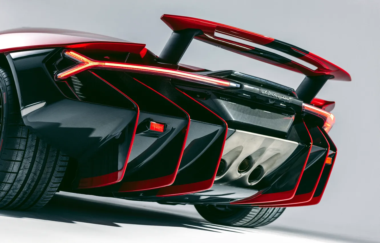 Фото обои Lamborghini, exhaust, Centenario, Lamborghini Centenario Roadster, rear wing