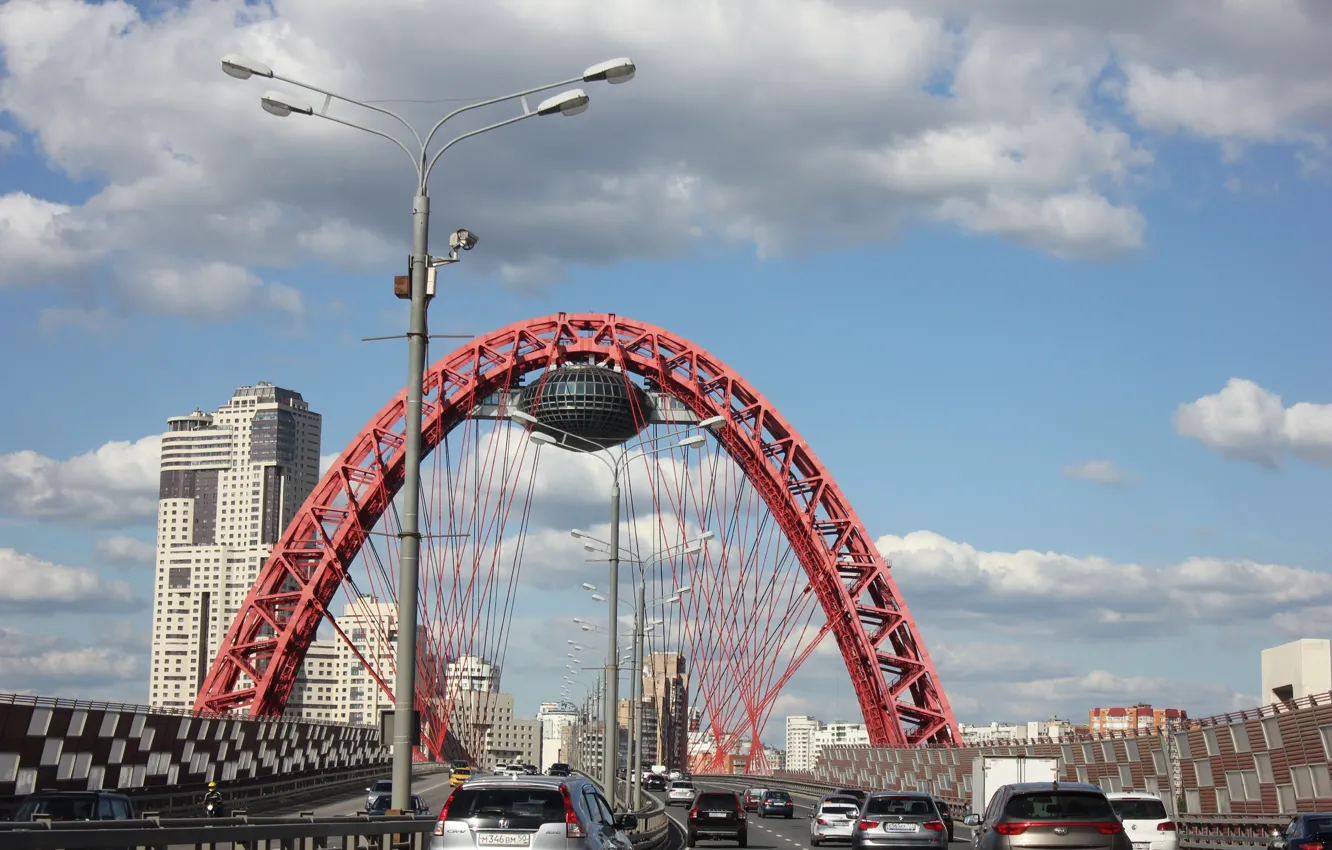 Фото обои мост, город, Москва