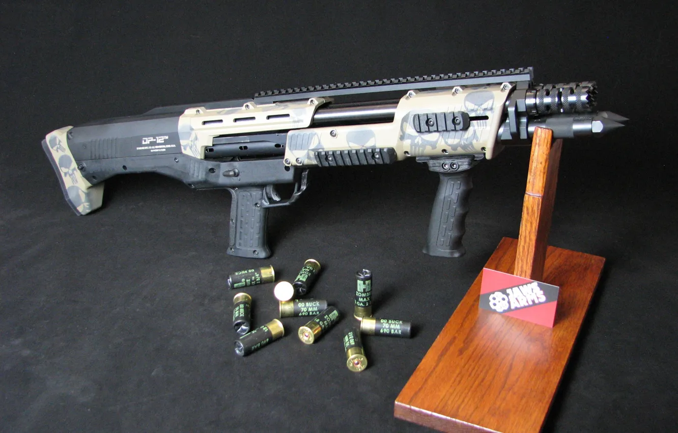 Фото обои gun, shotgun, wepon, DP-12, DP-12 Shotgun, SHOT Show 2017, double barrel, 70mm