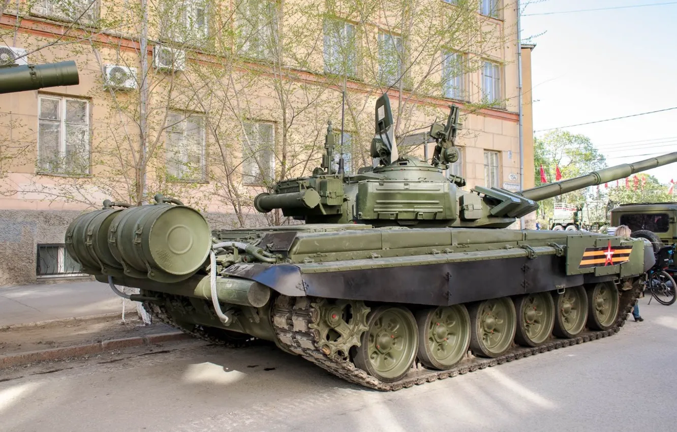 Фото обои танк, Т-72 Б3, бронетехника России, подготовка к Параду Победы