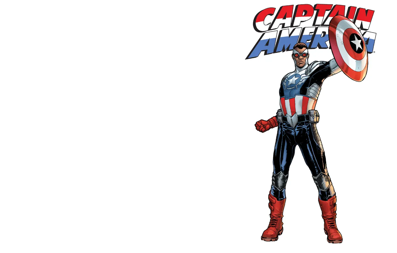 Фото обои костюм, щит, комикс, Капитан Америка, Captain America, MARVEL, Sam Wilson