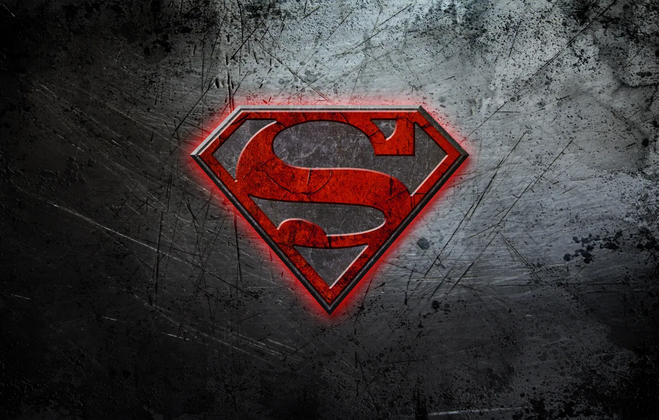 Фото обои red, logo, Superman