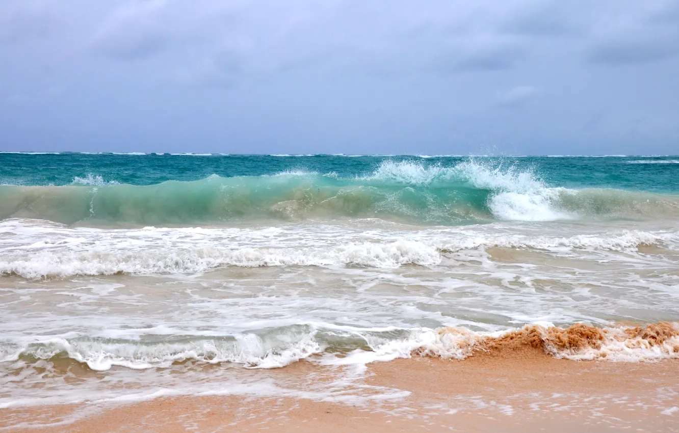 Фото обои море, волны, вода, пейзаж, шторм, природа, океан, summer