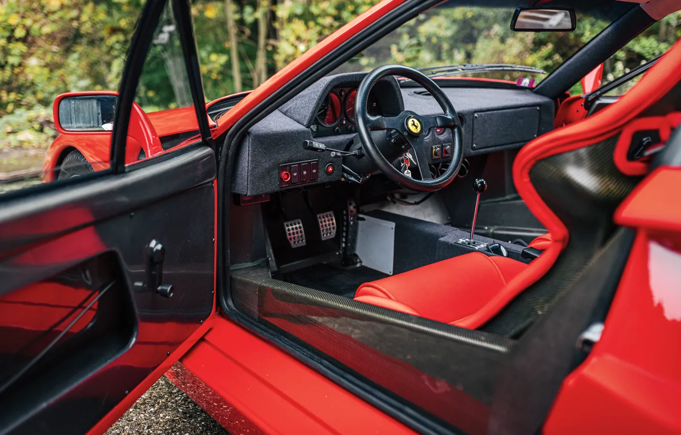 Фото обои Ferrari, F40, Ferrari F40, car interior