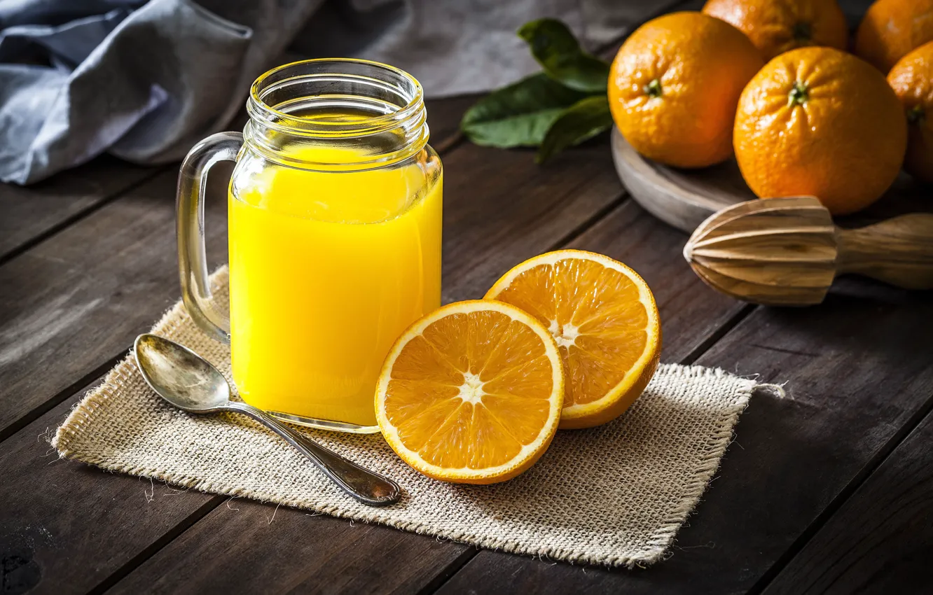 Фото обои апельсины, сок, апельсиновый