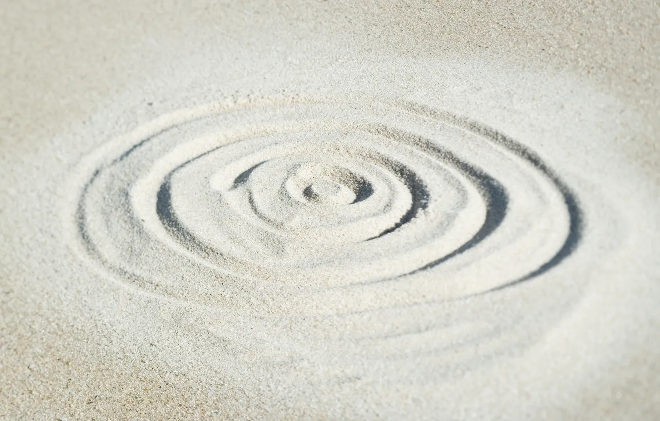 Фото обои песок, круги, линий