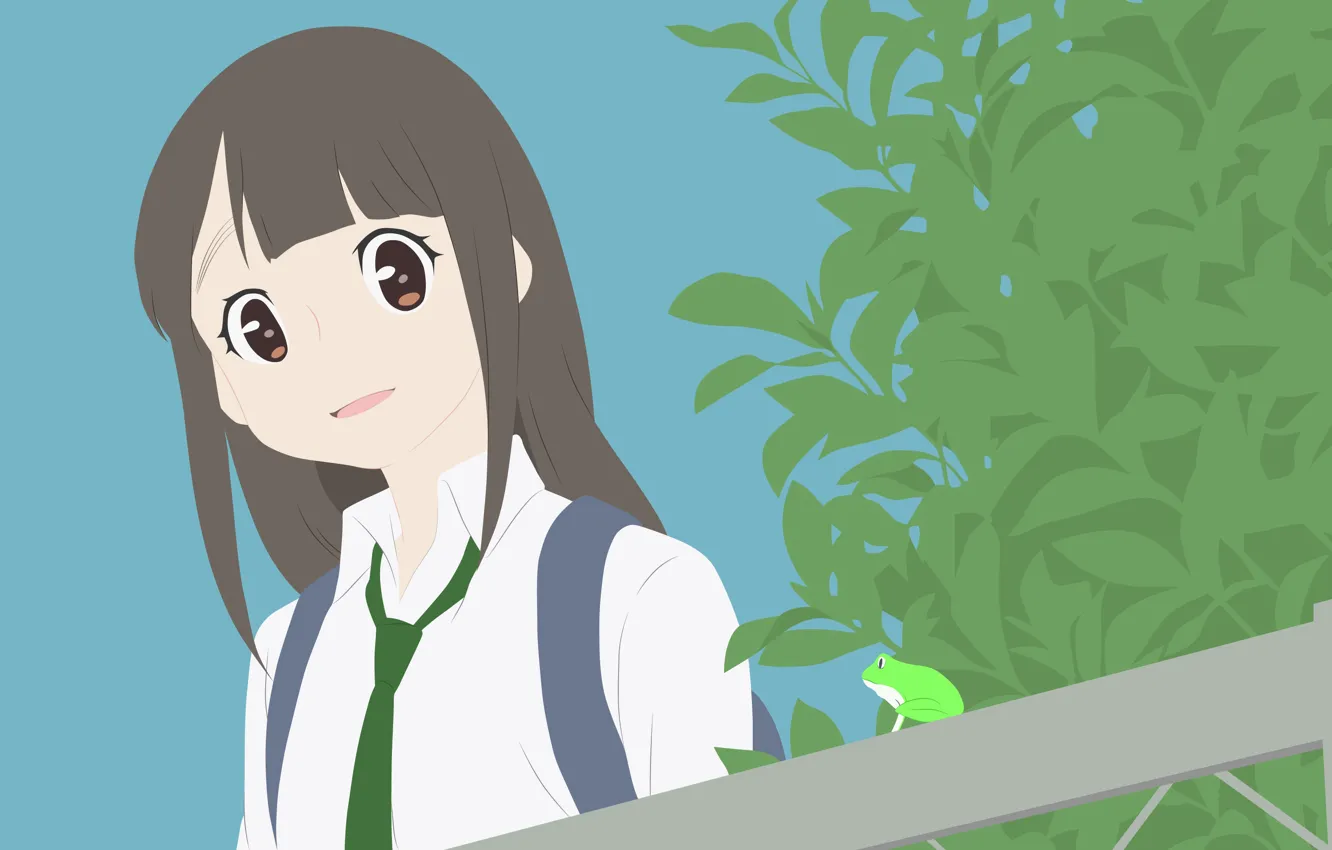 Фото обои взгляд, девочка, Kimi no Koe wo Todoketai