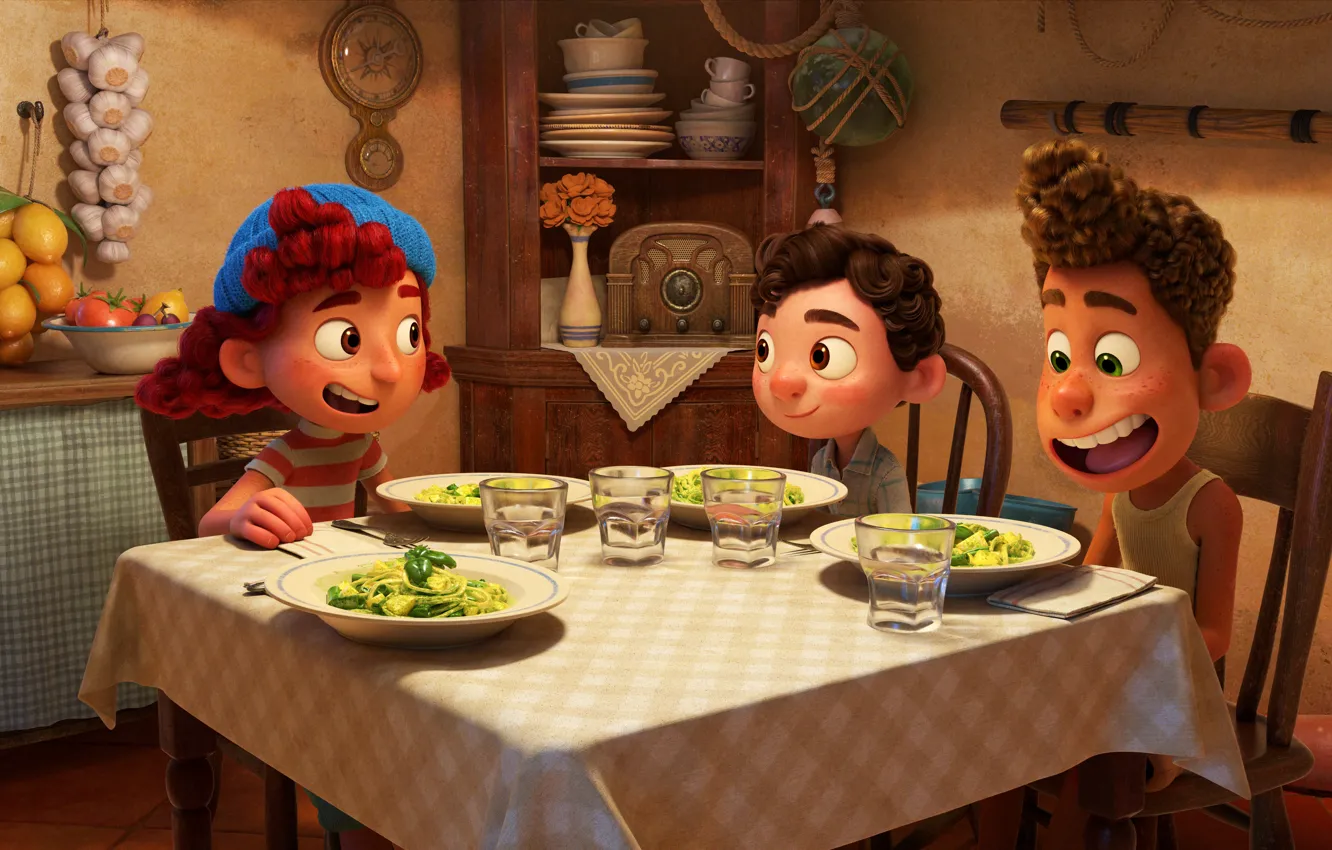 Фото обои Pixar, Walt Disney, Movie, Film, Luca, 2021, Luca Paguro