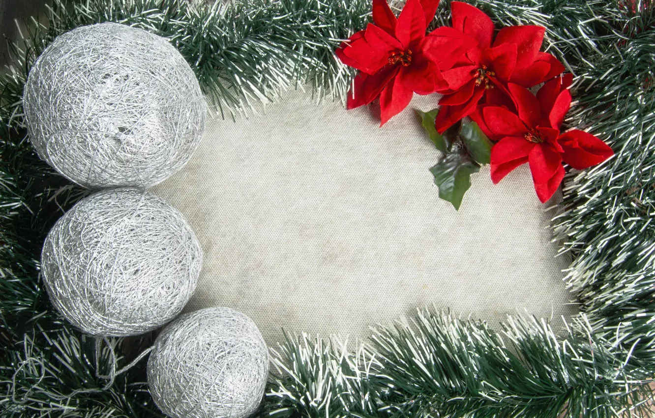 Фото обои украшения, цветы, шары, Новый Год, Рождество, Christmas, decoration, Merry