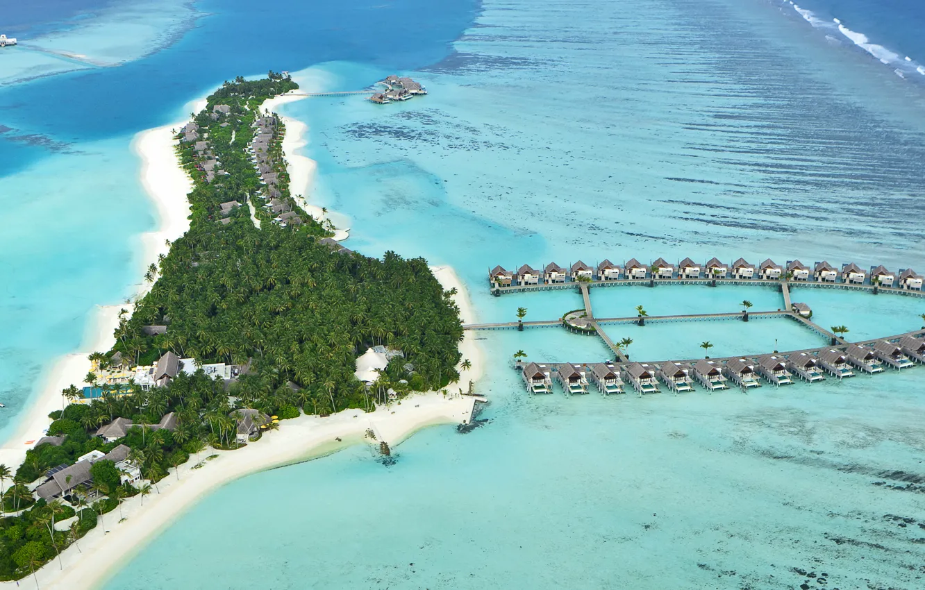 Фото обои океан, остров, отель, Maldives, Niyama