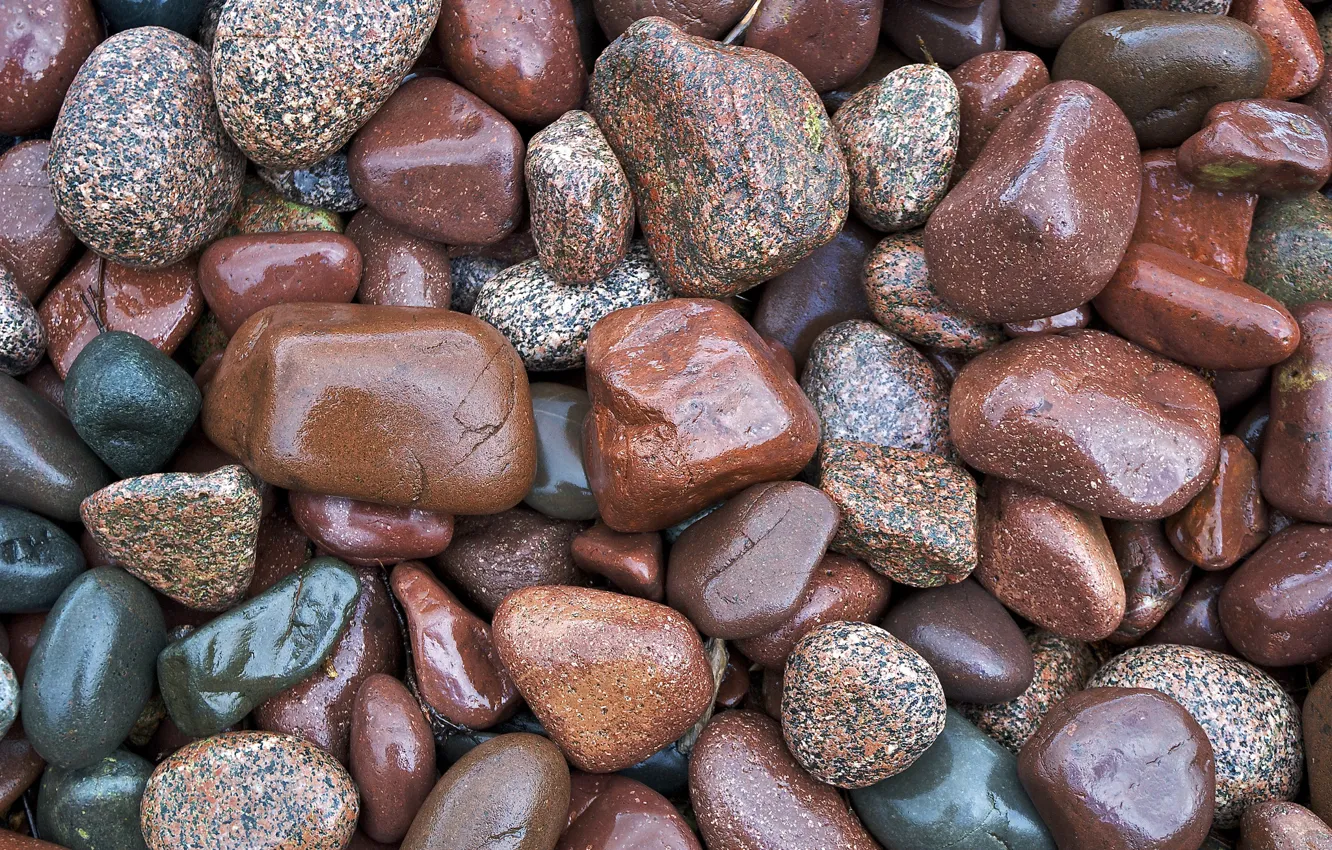 Фото обои камни, краски, берег, камешки
