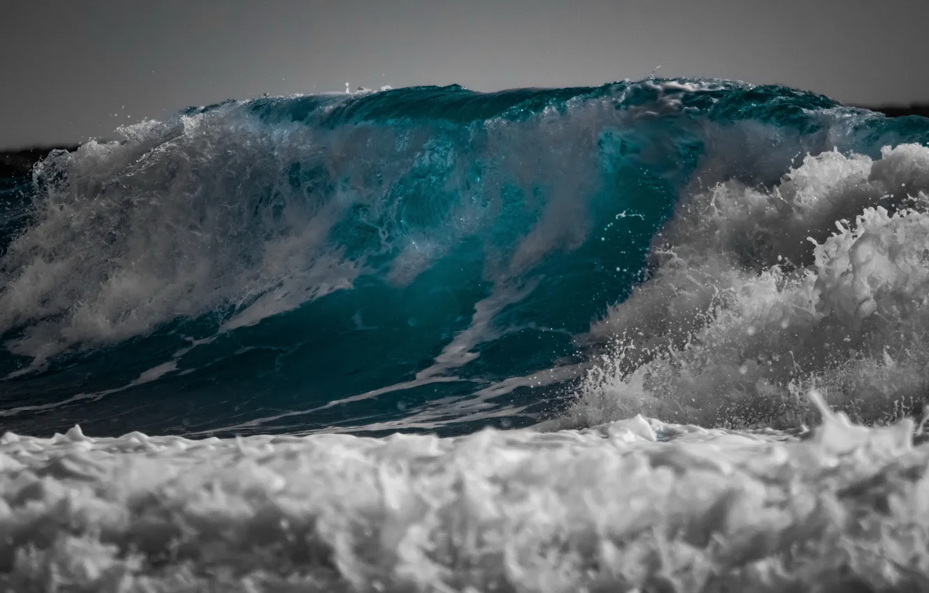 Фото обои волны, небо, пейзаж, океан, waves, sky, ocean, landscape