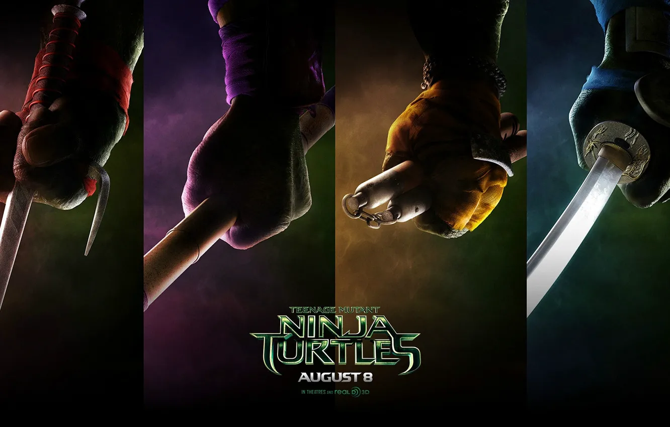 Фото обои Teenage, Ninja, Turtles, Mutant, 2014