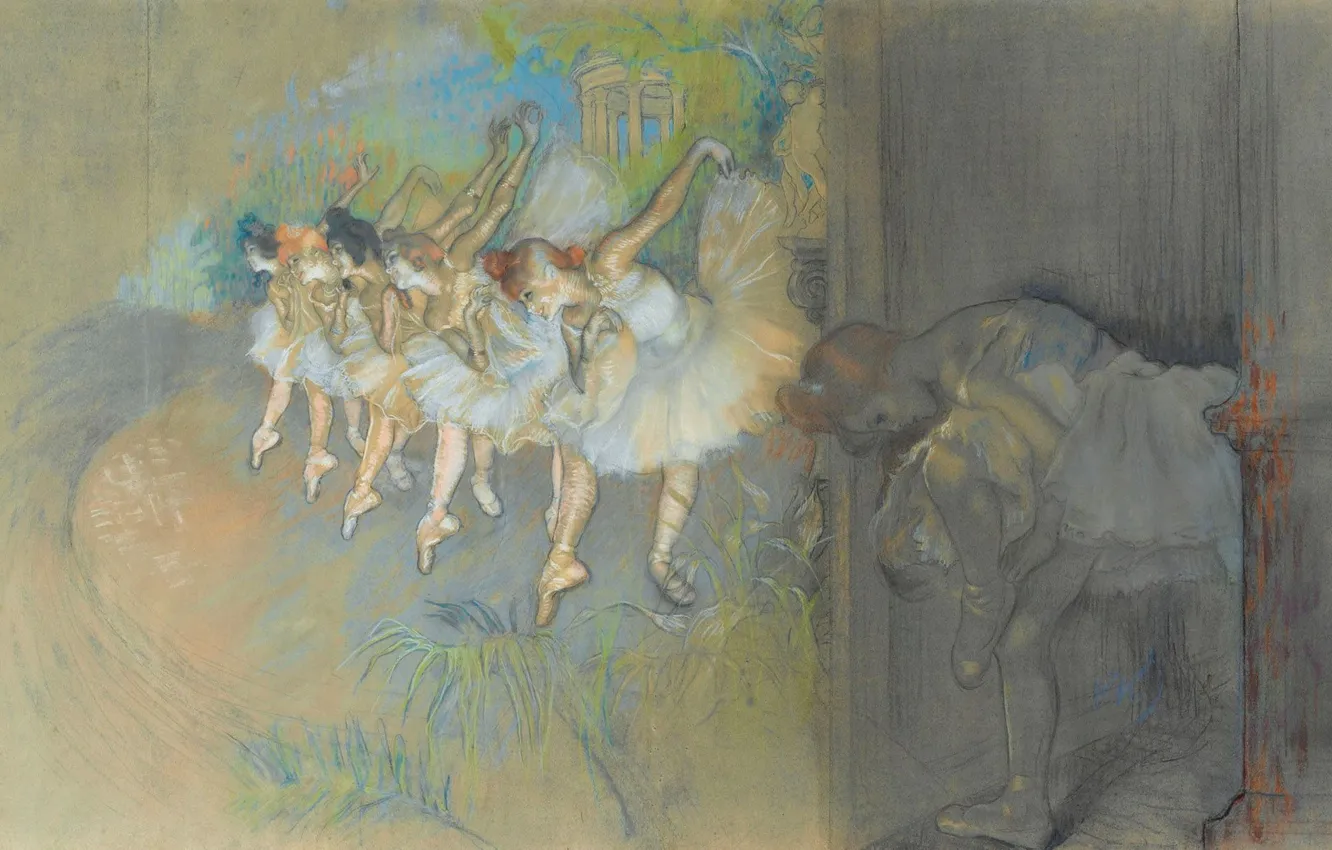 Фото обои картина, танцовщица, жанровая, Луи Огюст Матье Легран, Louis-Auguste-Mathieu Legrand